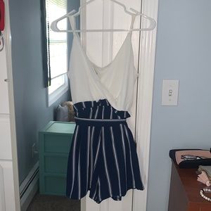 Navy blue and white jumper